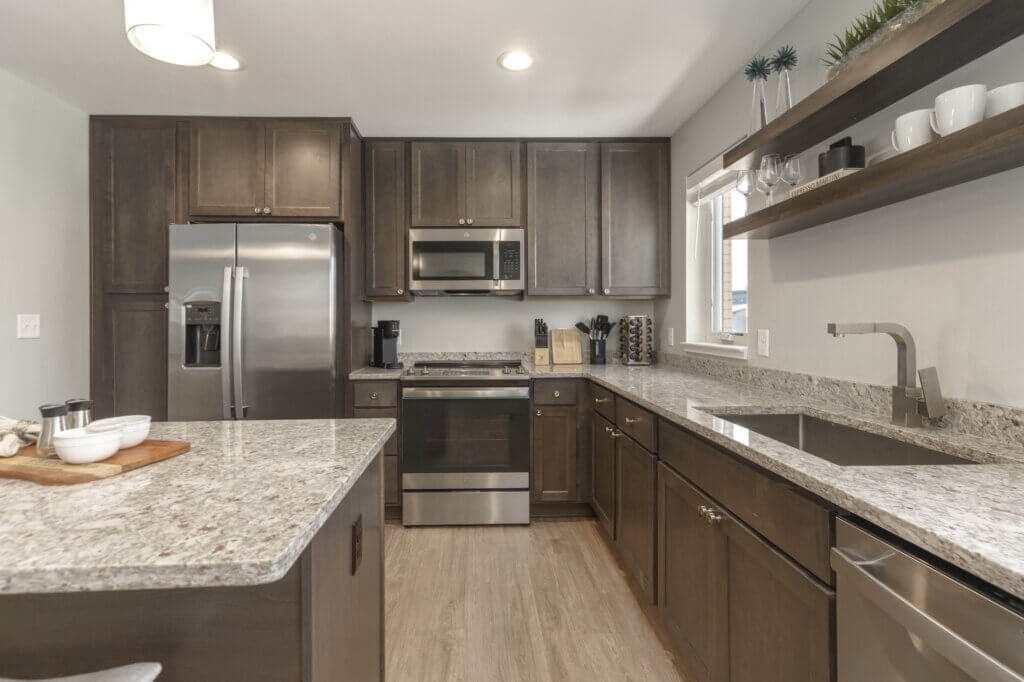 Interior image of Woodview Commons Townhomes, a luxury multifamily development located in Ann Arbor Michigan. 