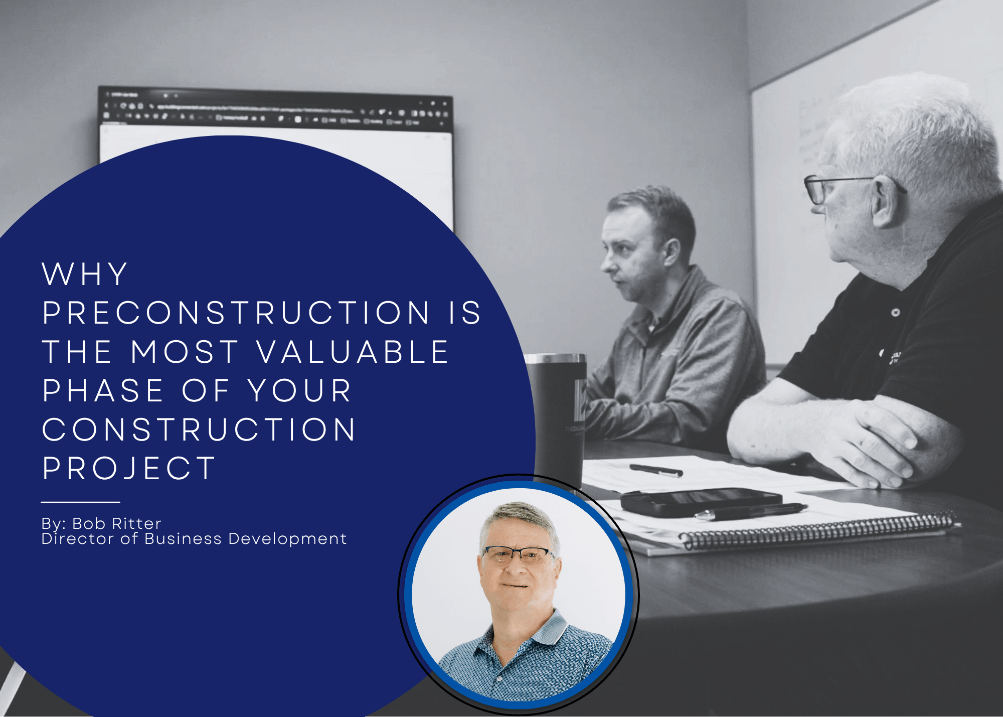 The Douglas Company team reviewing plans during the preconstruction phase.